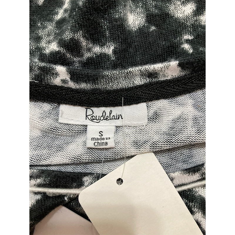 Roudelain Printed Crew Neck Only Pajama Top Black & White S