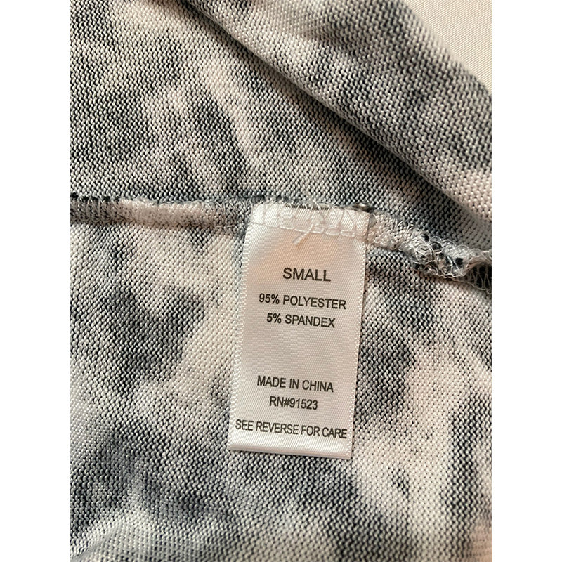 Roudelain Printed Crew Neck Only Pajama Top Black & White S