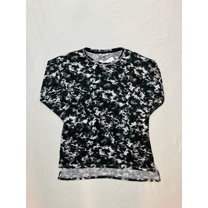 Roudelain Printed Crew Neck Only Pajama Top Black & White S