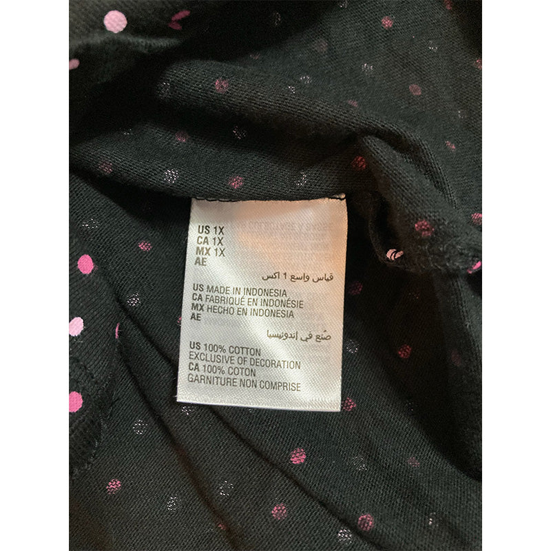 Charter Club The Everyday Cotton Plus Size Only Pajama Top Black 1X