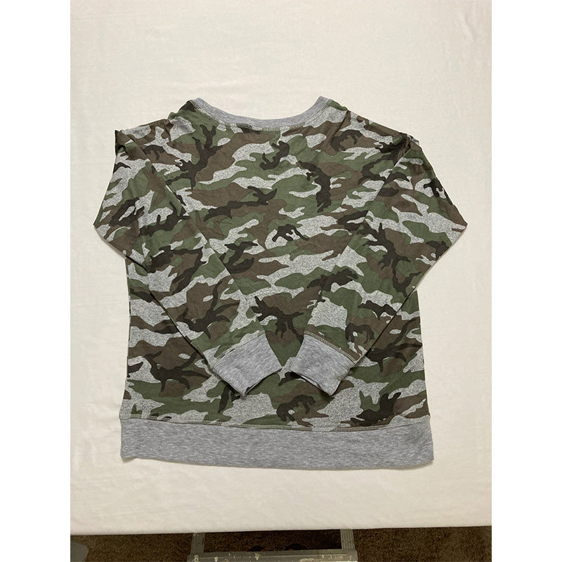 Jenni Twinning Super Soft Long Sleeve Only Pajama Shirt Camouflage S