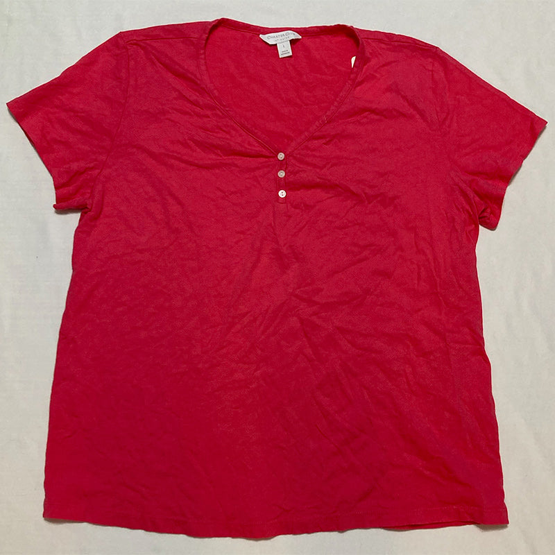 Charter Club Long Sleeve Soft Knit Pajama Set Red L