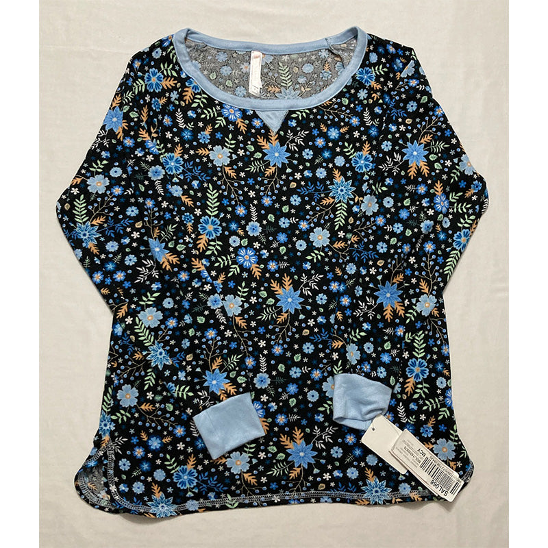 Flora Nikrooz Printed Knit Only Pajama Top Blue S
