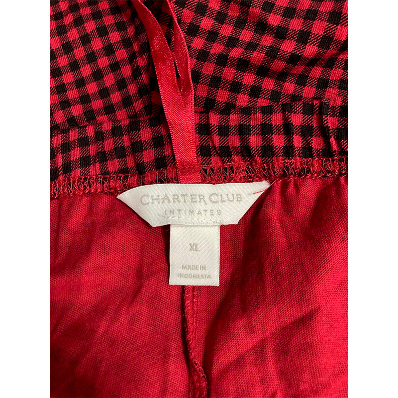 Charter Club Only Pajama Pants Long Sleeve Red XL