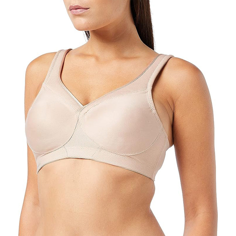 Glamorise Full Figure MagicLift Seamless Wirefree Sports Bra Cafe 42B