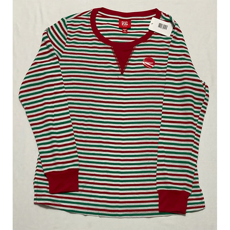 Family Pj Pajama Set Round Neck Green And Red S