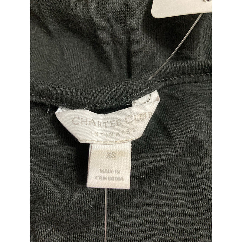 Charter Club Mixit Solid Only Pajama Top Black XS