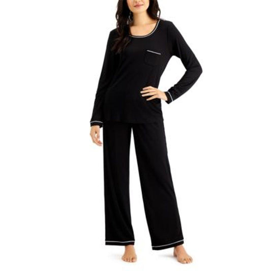 Alfani Knit Pajama Set Black 2XL