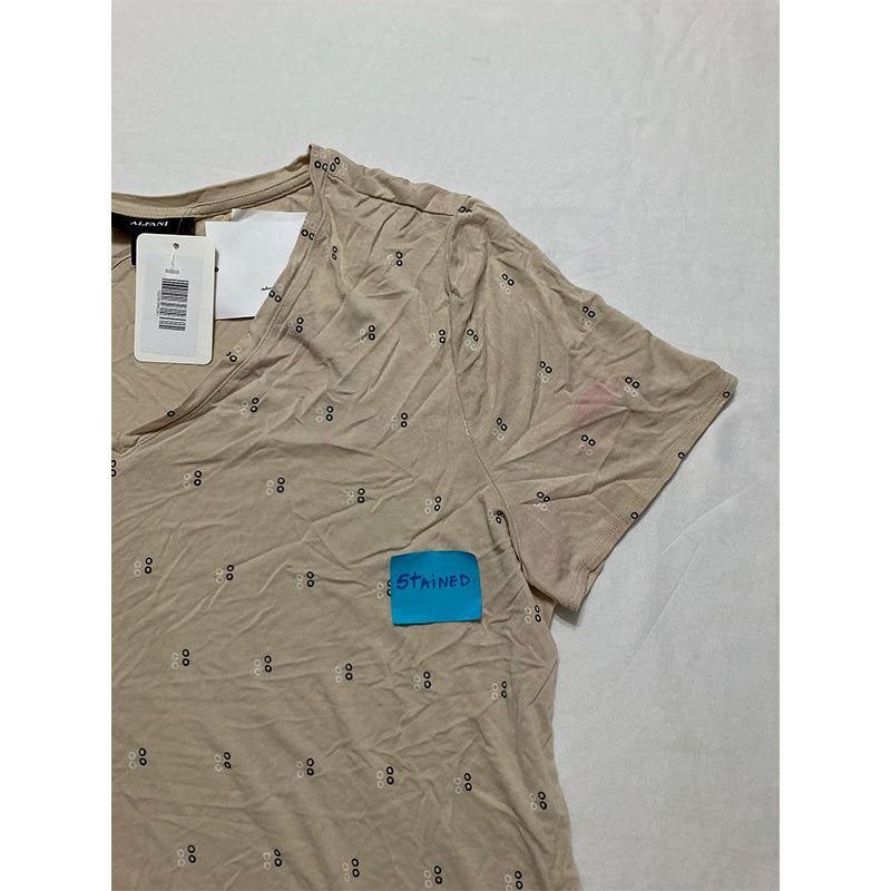 NWD Alfani Short-Sleeve Crewneck T-Shirt Nude M