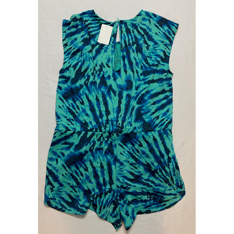 NWD Jenni Womens Sleeveless Lounge Romper Blue L