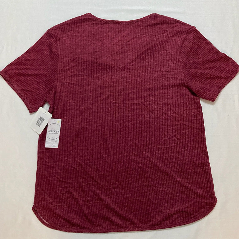 NWD Jockey Luxe Lounge Short Sleeve Sleepwear T-Shirt Red M