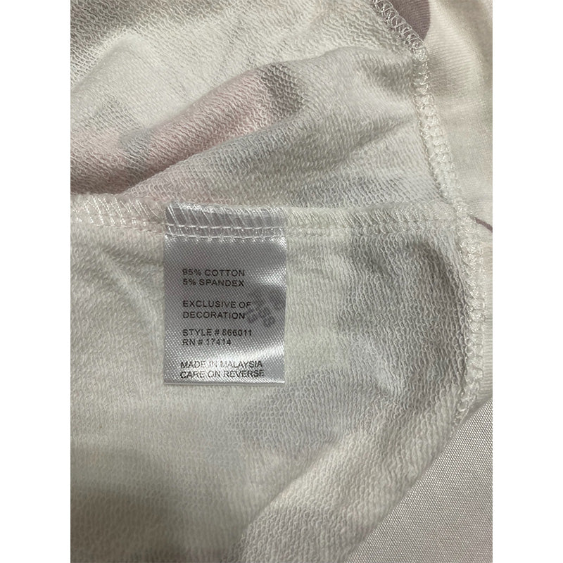 NWD Miss Elaine Printed Long Zipper Robe White L