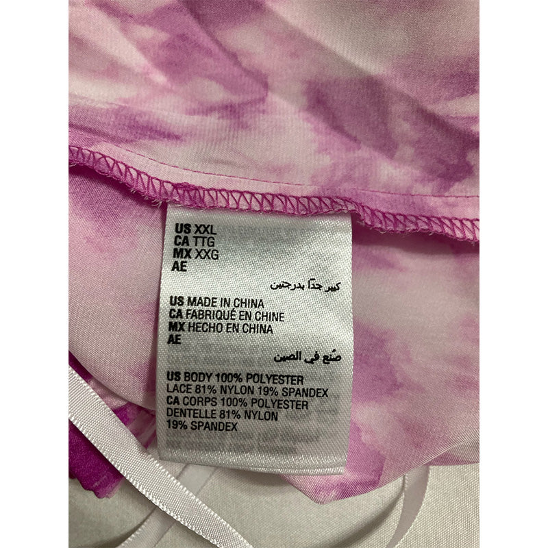 INC Sleep Short Lace Tie Dye Pink 2XL