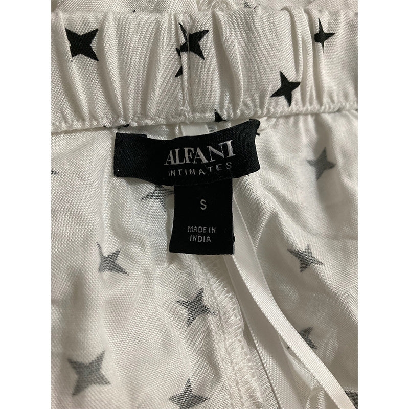 Alfani Notch Collar Sleep Short White S