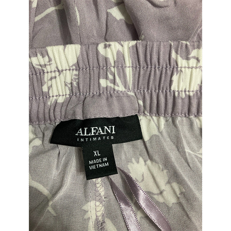 Alfani Wide-Leg Only Pants Pajama Purple XL