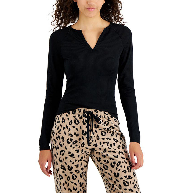 Jenni Long Sleeve Only Pajama Top Black L