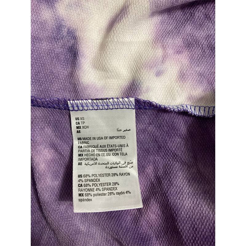 Jenni Women's Tie-Dyed Loungewear Only Pajama Top Purple XS