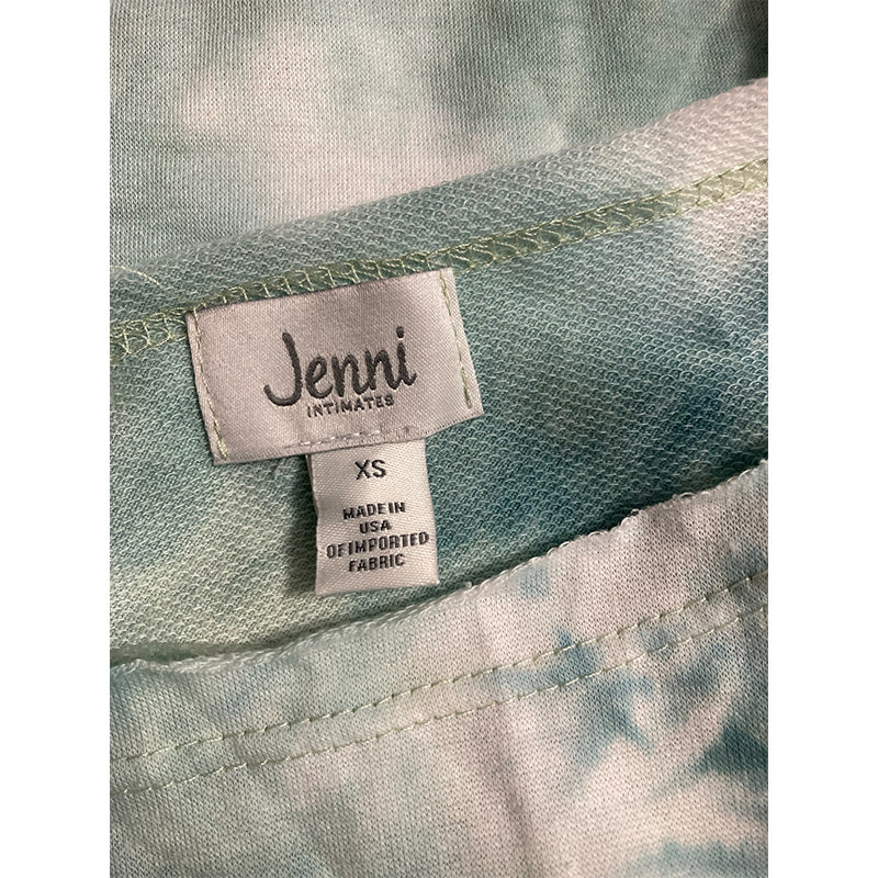 Jenni Tie-Dyed Loungewear Only Pajama Top Seafoam XS