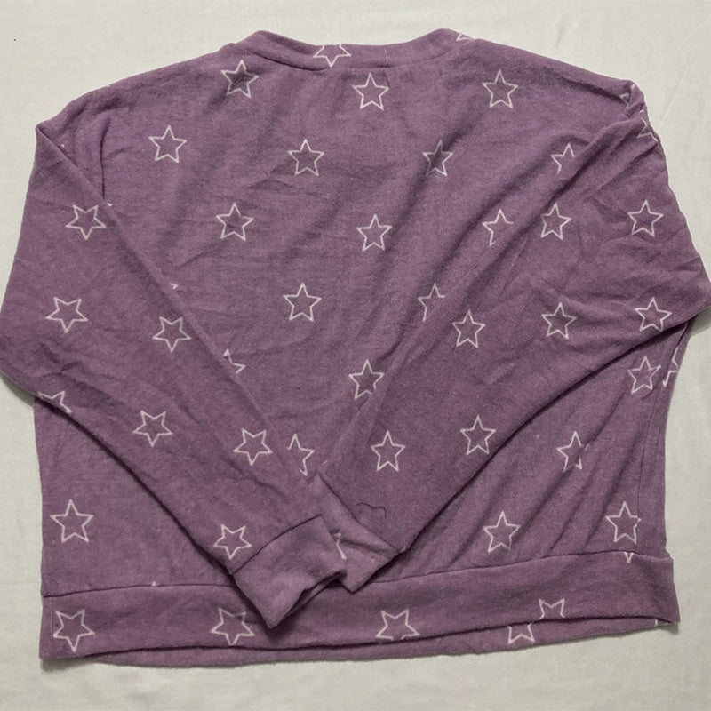 Jenni Knit Long Only Sleeve Top Purple M