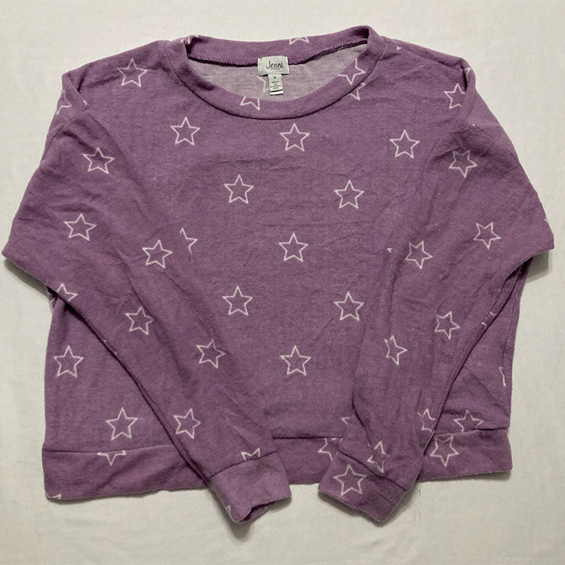 Jenni Knit Long Only Sleeve Top Purple M
