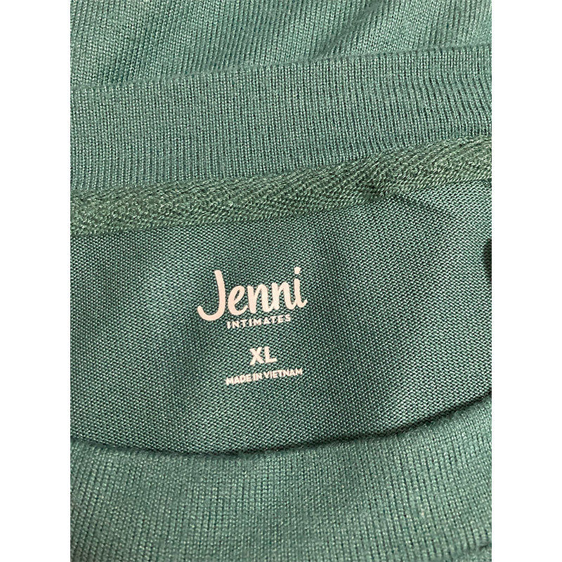 Jenni Long Sleeve Only Pajama Top Green XL