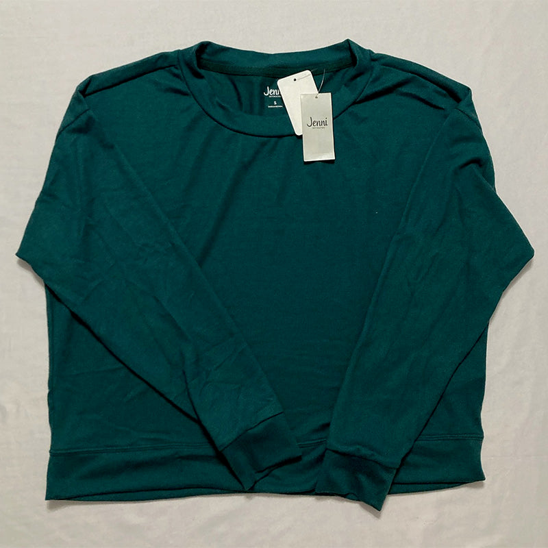 Jenni Long Sleeve Only Pajama Top Green S