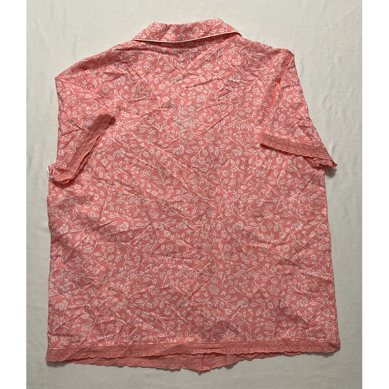 Charter Club Notch-Collar Only Pajama Top Pink L