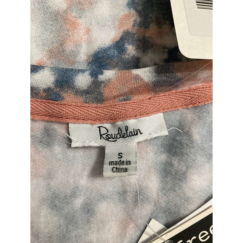 Roudelain Printed Brushed Butter Only Pajama Top Tie Dye S