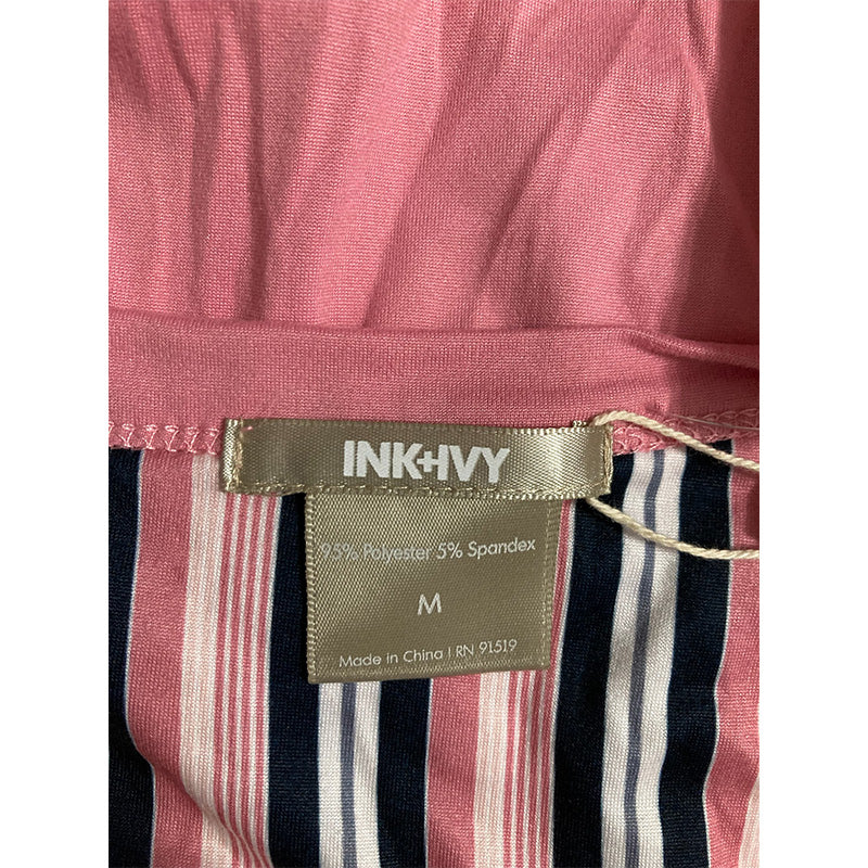 INK + IVY Henley Tee Only Pajama Top Pink M
