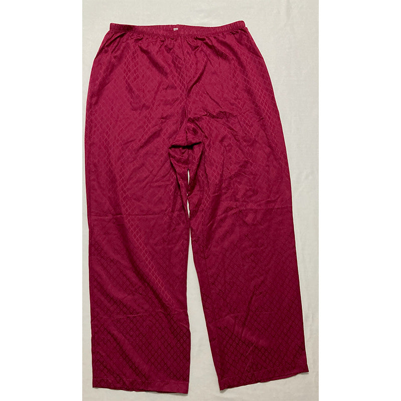 Miss Elaine Only Pajama Pants Long Sleeve Burgundy M