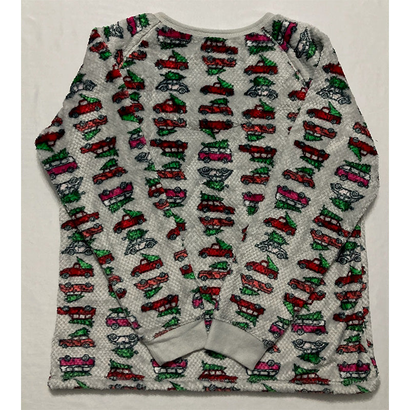 Muk Luks Only Pajama Top Round Neck Muticolor L