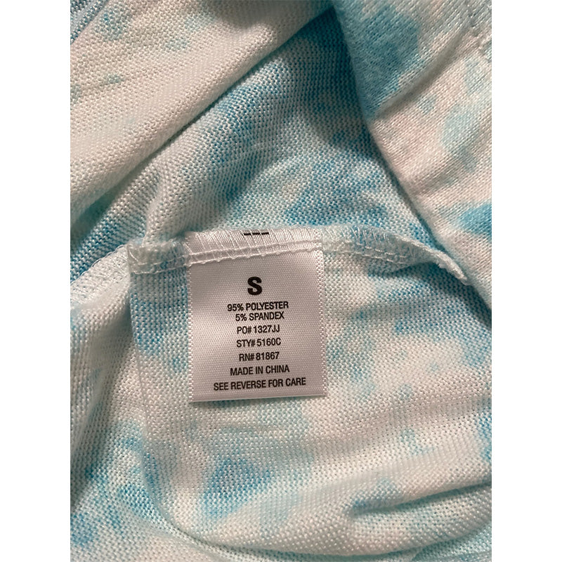 Kikit Short Waist Band Aqua Tie Dye S