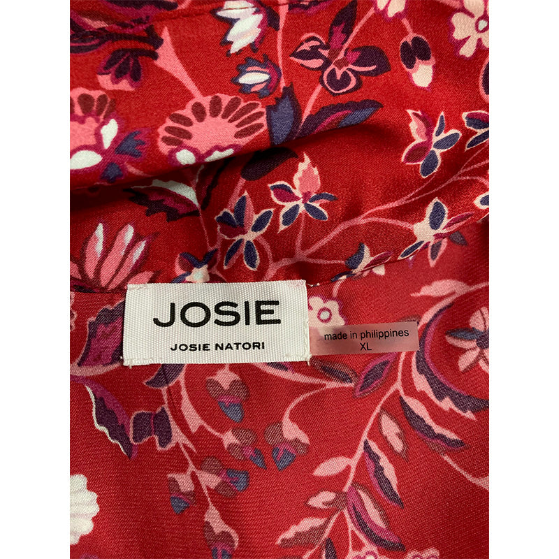 JOSIE Intimates Red Floral Only Pajama Top XL