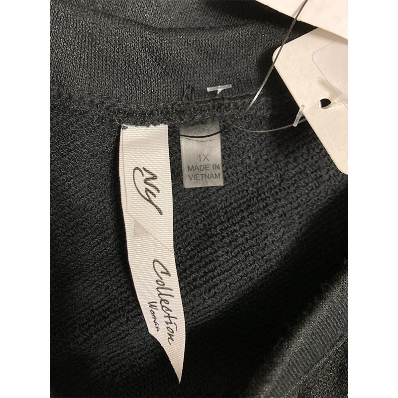 NY Collection Plus Size Only Top Black 1X