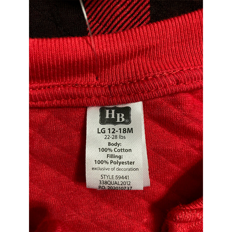 HB Pajama Dress Plaid Black & Red LG 12-18M