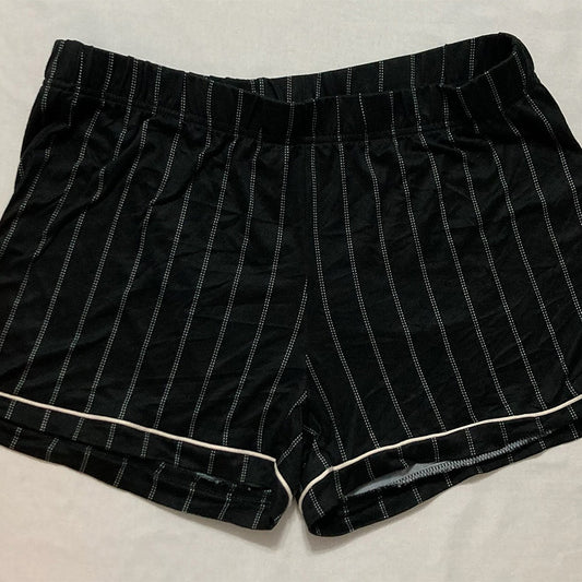BCBGMAXAZRIA Sleep Short Striped Black and White L