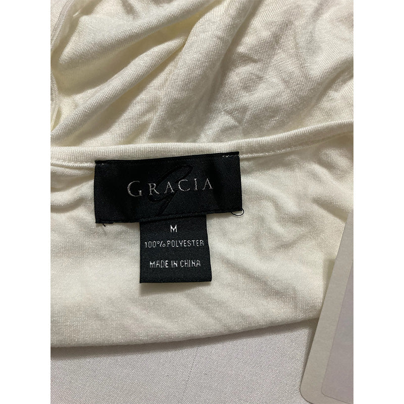 Gracia Women's Sleeveless Only Tank Top White M