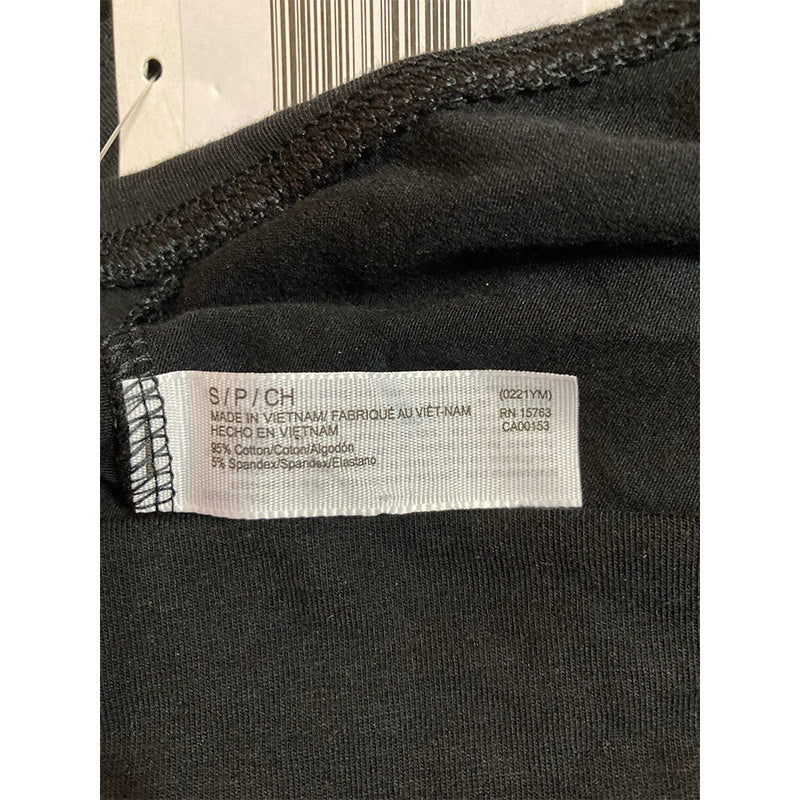 Unbranded High-Waist Cotton Blend Shaping Leggings Black S