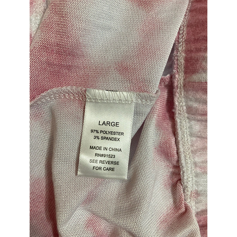 Unbranded Only Pajama Pants Waist Band Tie Dye Pink L