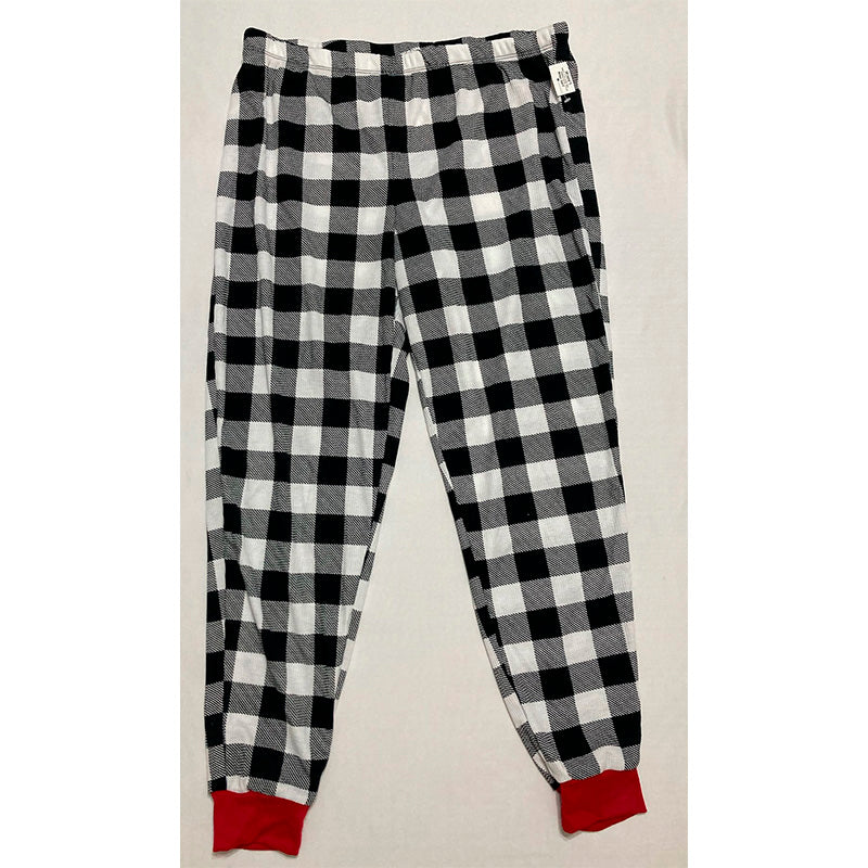 Family pj Lightweight Thermal Waffle Check Pajama Pant Plaid L