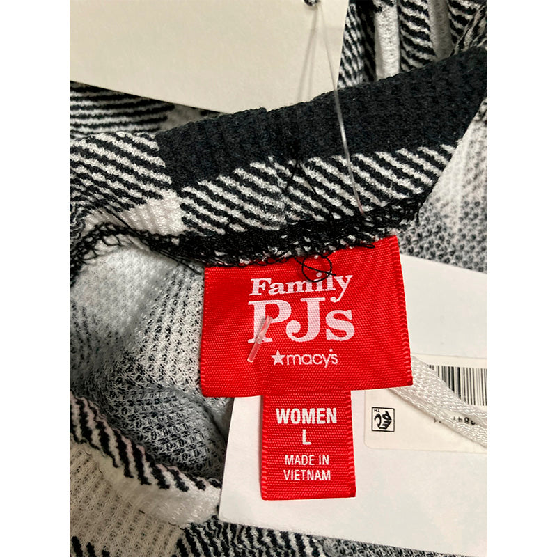 Family pj Lightweight Thermal Waffle Check Pajama Pant Plaid L