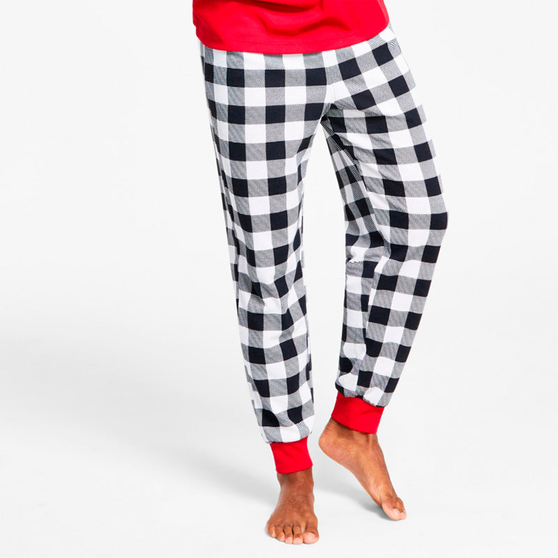 Family pj Lightweight Thermal Waffle Check Pajama Pant Plaid L