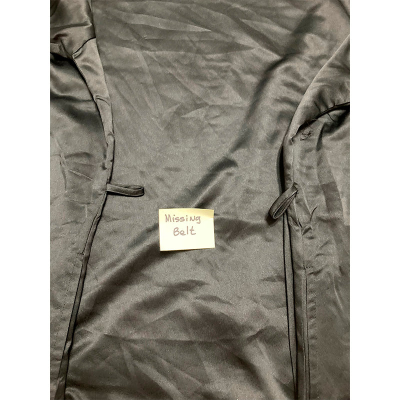 NWD I.N.C. Shine Lace Wrap Robe Black L