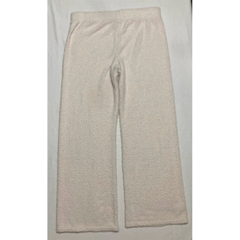 Steve Madden Wide-Leg Chenille Sleep Pants White XL