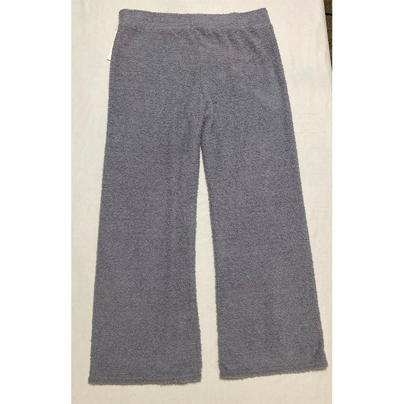 Steve Madden Wide-Leg Chenille Sleep Pants Lilac Grey XL