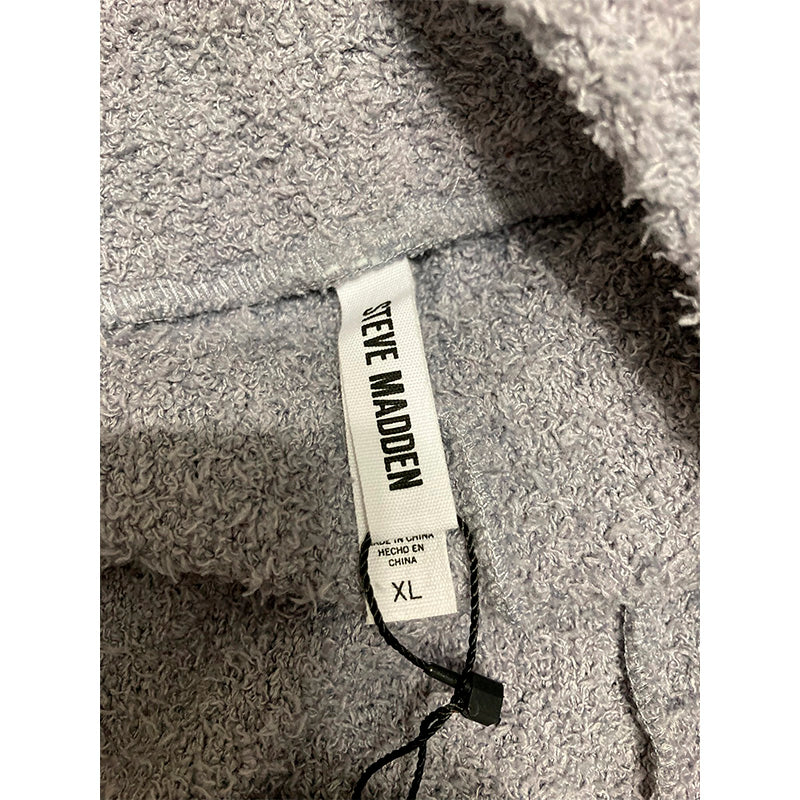 Steve Madden Wide-Leg Chenille Sleep Pants Lilac Grey XL