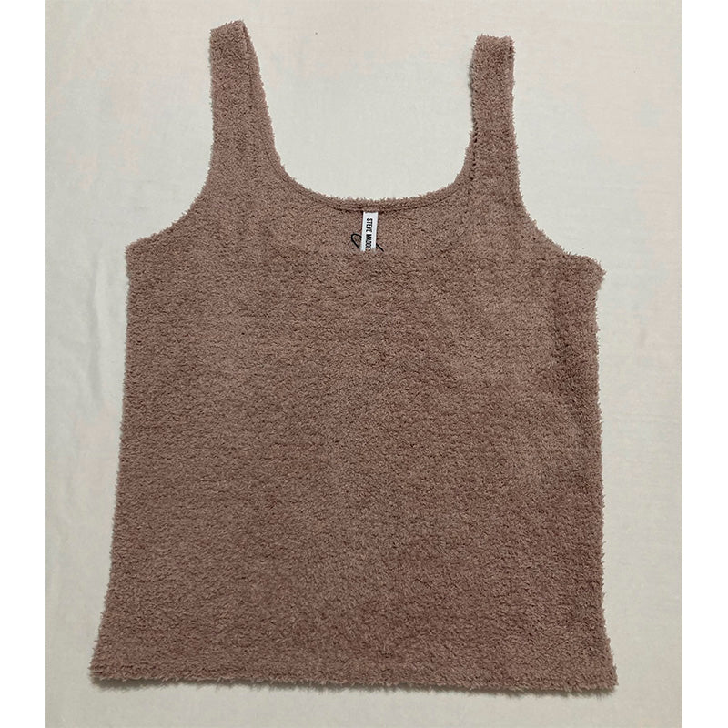 Steve Madden Scoop-Neck Chenille Only Sleep Tank Top Bark L