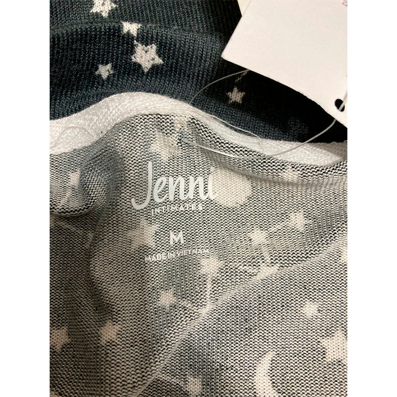 Jenni Cozy Only Pajama Top Long Sleeve Constellation M
