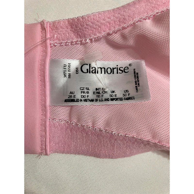 Glamorise Plus Size MagicLift Moisture Control Bra Wirefree Pink 50F