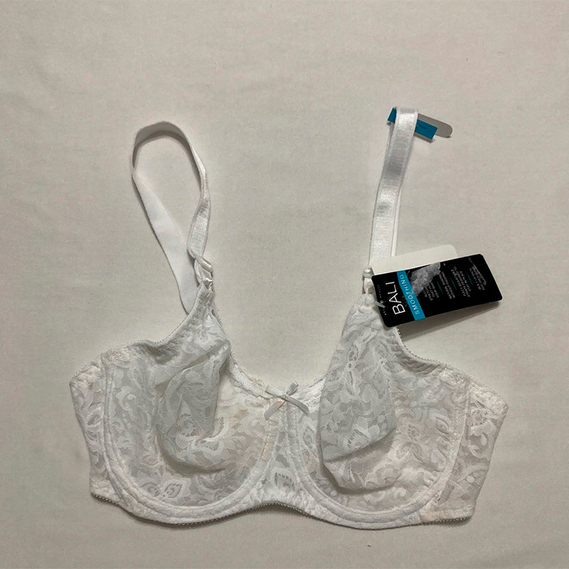 NWD Bali Lace and Smooth Underwire Bra White 34C